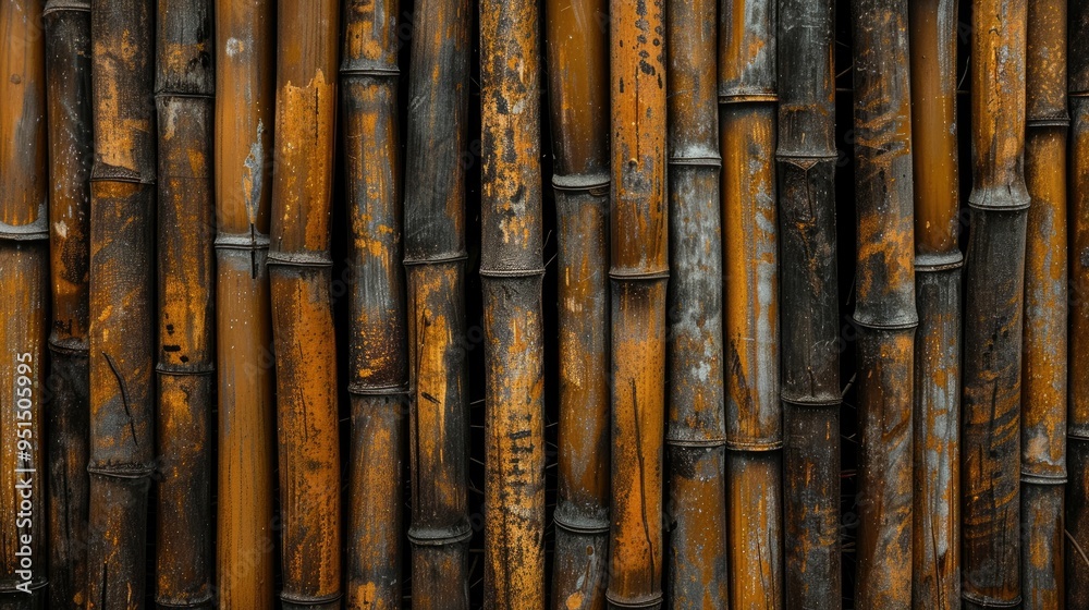 Closeup of Natural Bamboo Wall Closeup of Natural Bamboo Wall