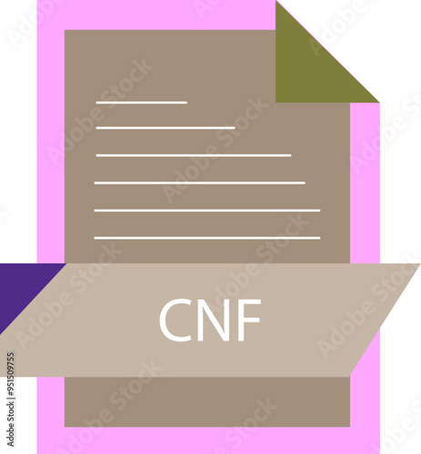 CNF File format icon modern design photo