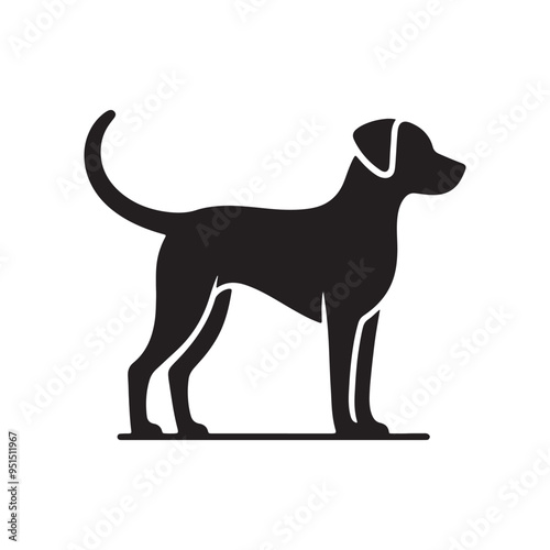 Dog logo silhouette vector illustration