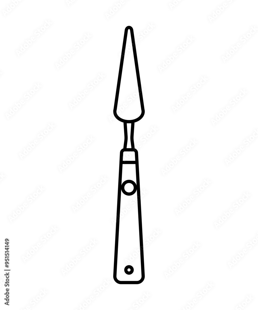 Steel Spatula Line Art