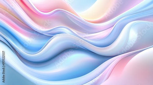 Abstract pastel colors 3d wave background. Abstract background in soft pastel colors