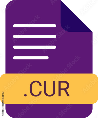 CUR File extension icon with symbol