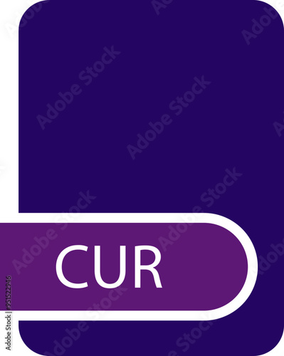 CUR File format icon with contour