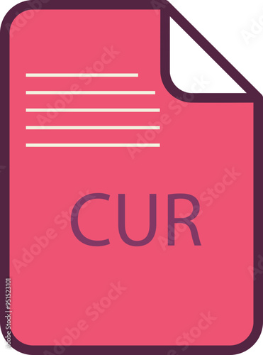 CUR File icon fill and outline rounded corners