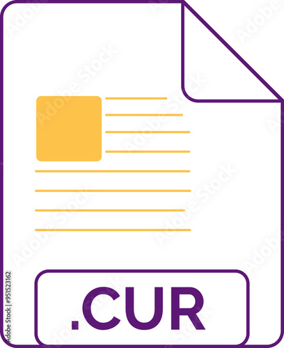CUR File icon little lines outline