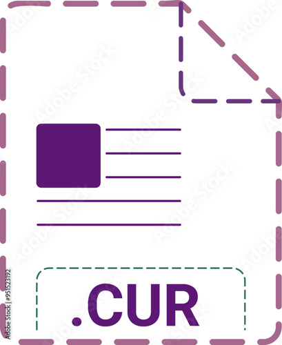 CUR File icon minsk dashed rounded outline