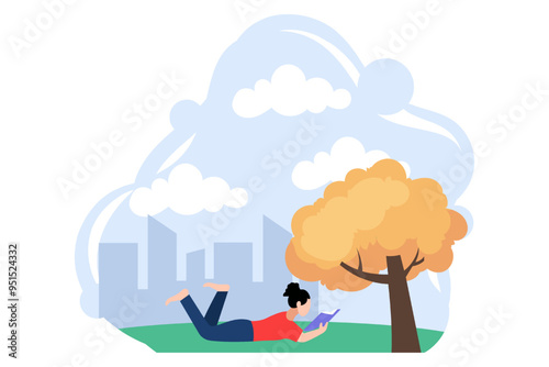 Weekend Activity Flat Design Illustration