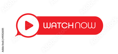 watch now button on white background	