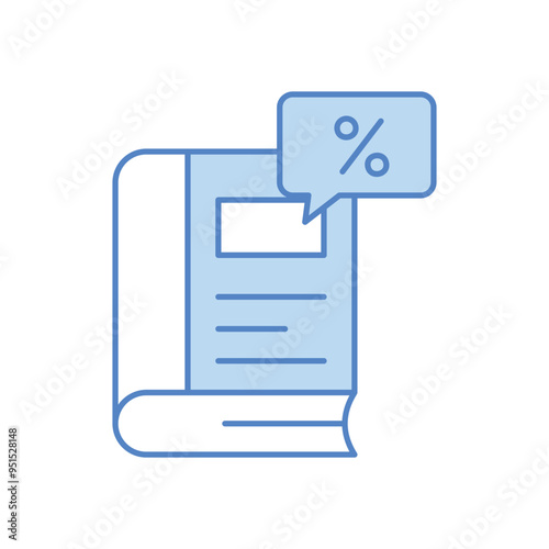 Books Discount vector icon