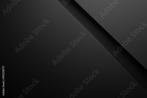 3D techno abstract black background of lines and stripes, geometric shape, banner