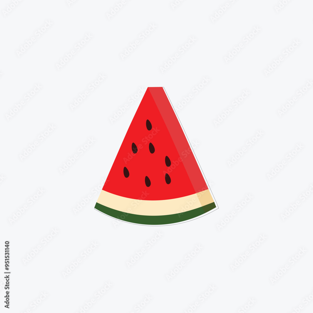 Cute Watermelon Fruit Vector Icon Illustration Fruit Summer Icon Vector Cute Watermelon Fruit Vector Icon Illustration Fruit Summer Icon Vector
