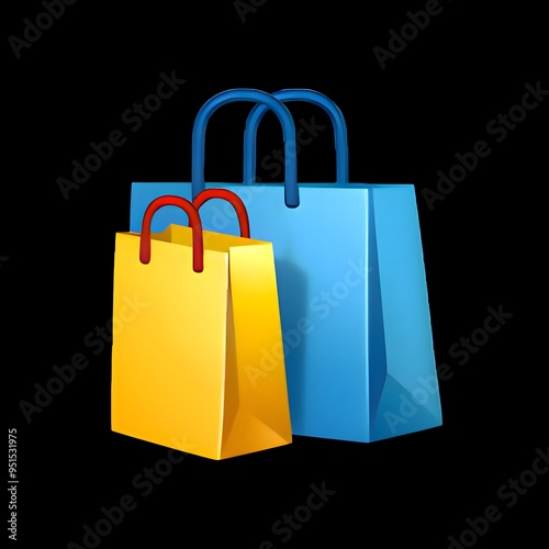 Shopping Bags Emoji Illustration
