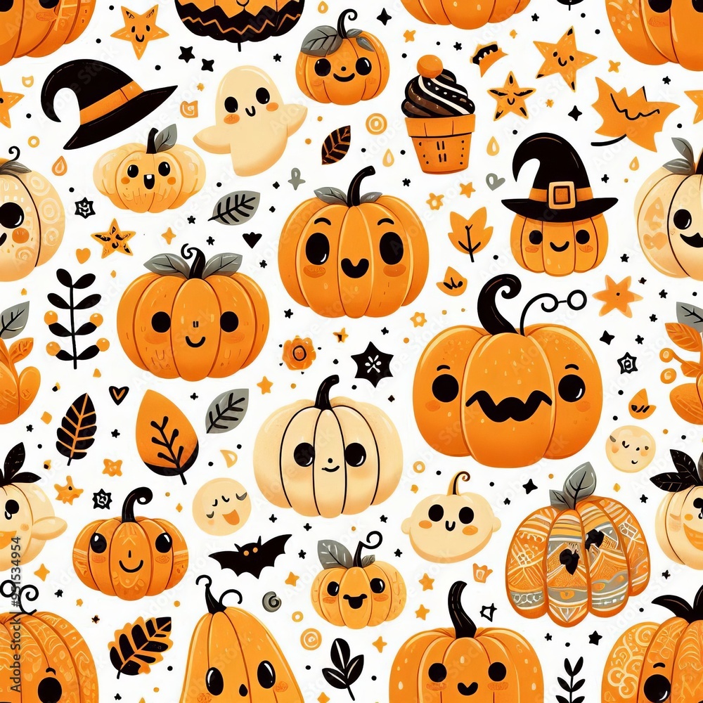 Halloween cartoon set pumpkin illustration autumn art fun funny horror Halloween cartoon set pumpkin illustration autumn art fun funny horror