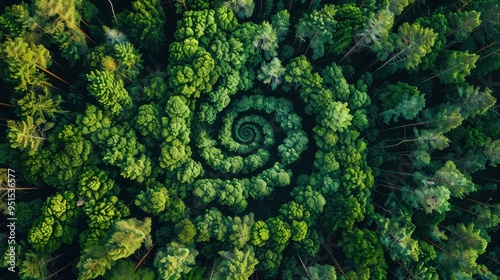 Fibonacci Spiral Aerial View