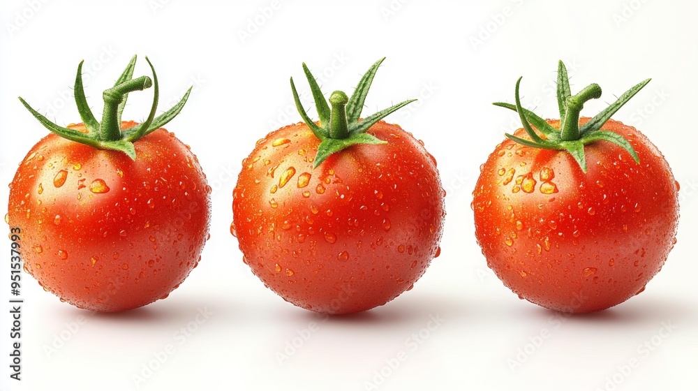 Fresh Red Tomatoes with Water Droplets Generative AI Fresh Red Tomatoes with Water Droplets Generative AI