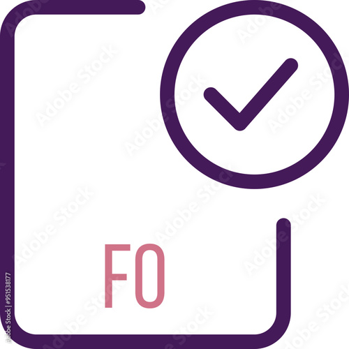 FO File icon with checked mark