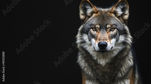 A Close-Up Portrait of a Wolf