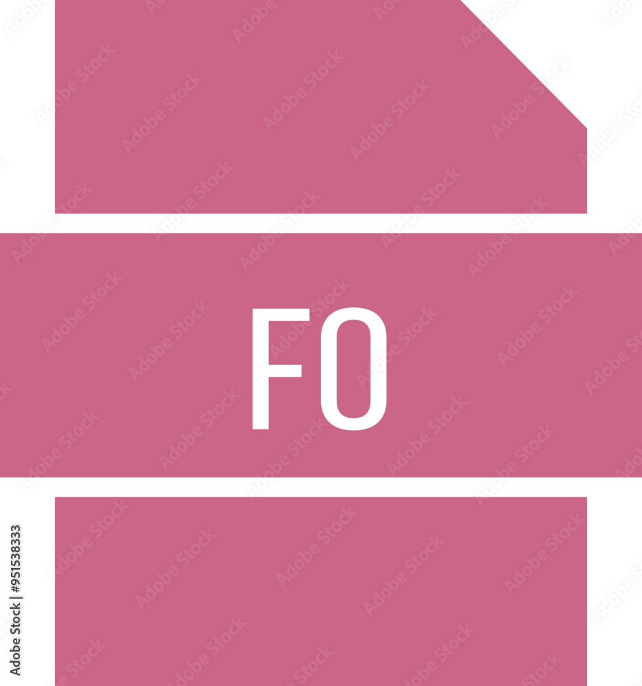 Obraz premium FO icon crisp corner with transparent center