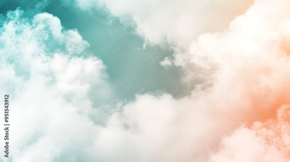 A soft pastel gradient background with light, airy clouds and a central space for text A soft pastel gradient background with light, airy clouds and a central space for text