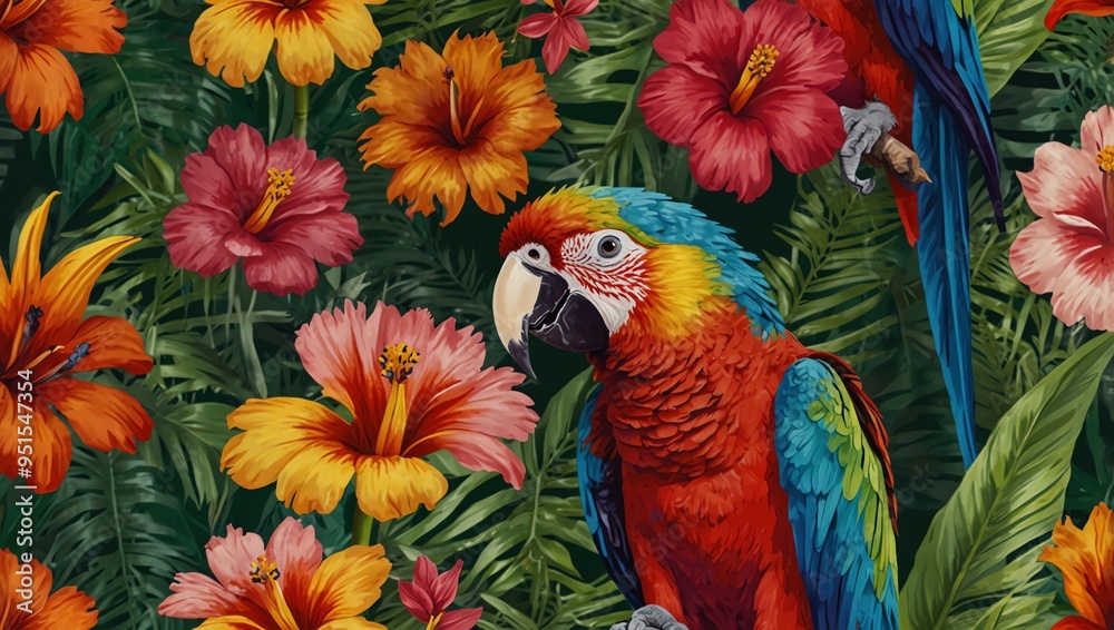 Fototapeta premium blue and yellow macaw