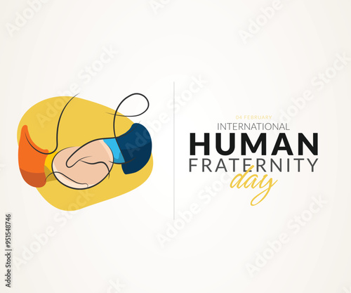 International Day of Human Fraternity square poster 