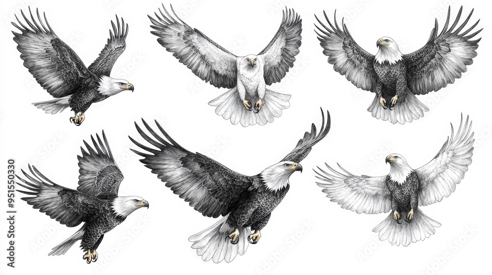 Bald Eagles in Flight Generative AI Bald Eagles in Flight Generative AI