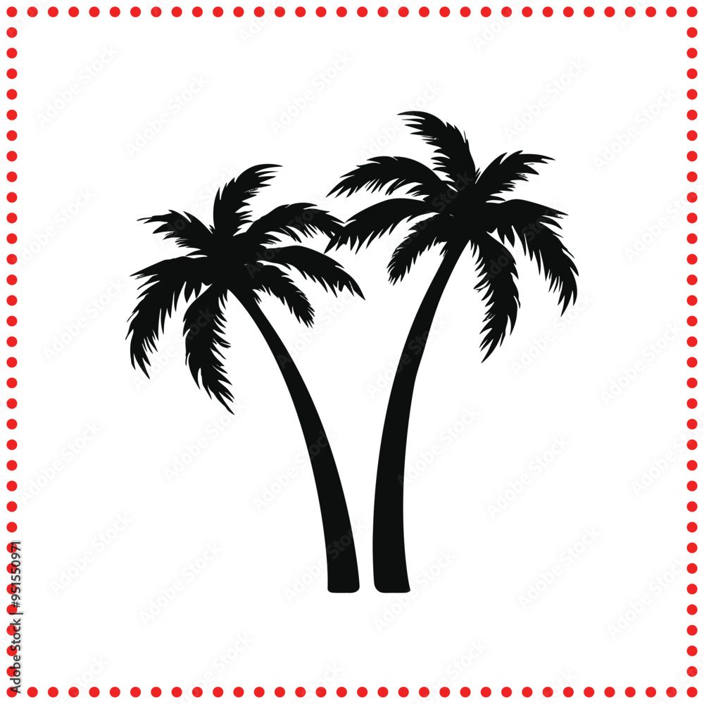 Minimalist Palm Tree Icon Vector Perfect for Beach Decor, Island Graphics, and Tropical Themed Branding Minimalist Palm Tree Icon Vector Perfect for Beach Decor, Island Graphics, and Tropical Themed Branding