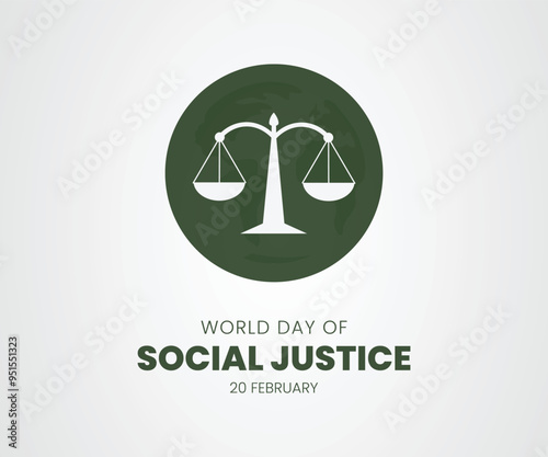 Social Justice day or World Day of Social Justice post design. Social Justice day celebration background. Vector illustration