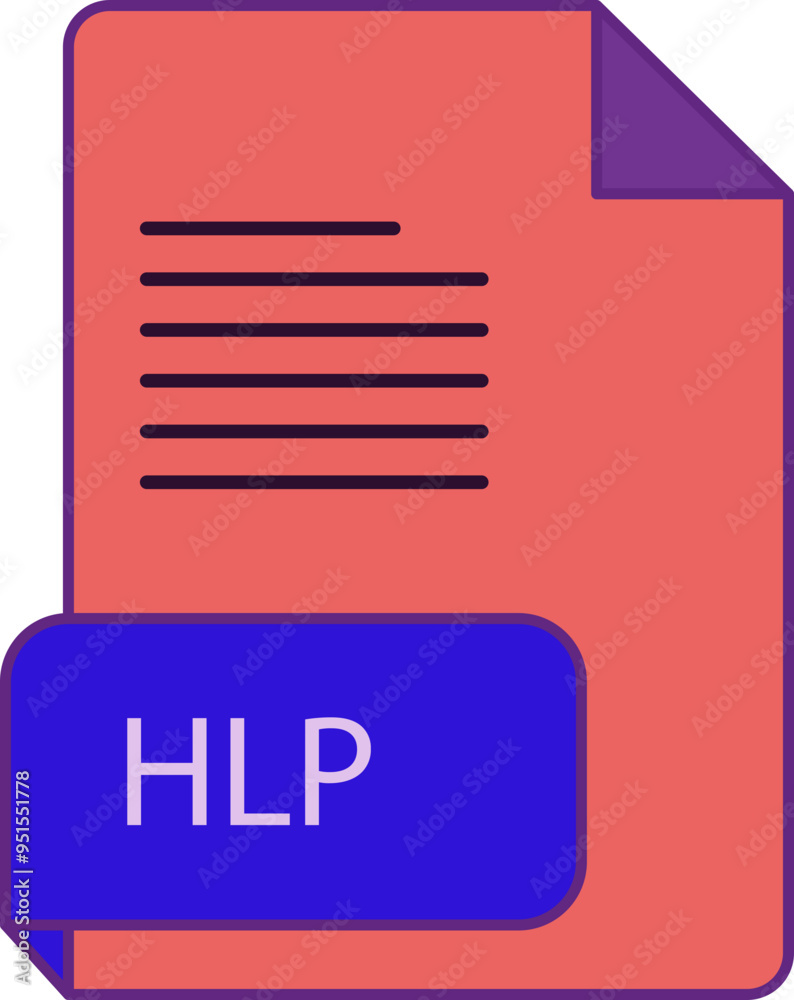 HLP file extension icon rounded lines and crisp corners HLP file extension icon rounded lines and crisp corners