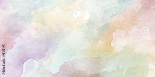 multicolor watercolor paper textured illustration with splashes. colorful watercolor for background with paint. Divorces and drops. Colorful gradient ink colors wet effect hand drawn canvas background