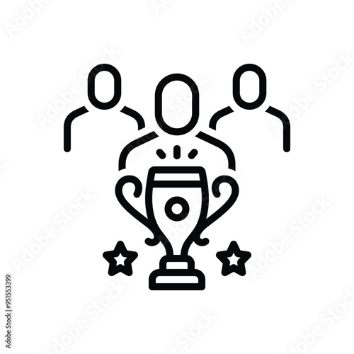 Black line icon for contenders