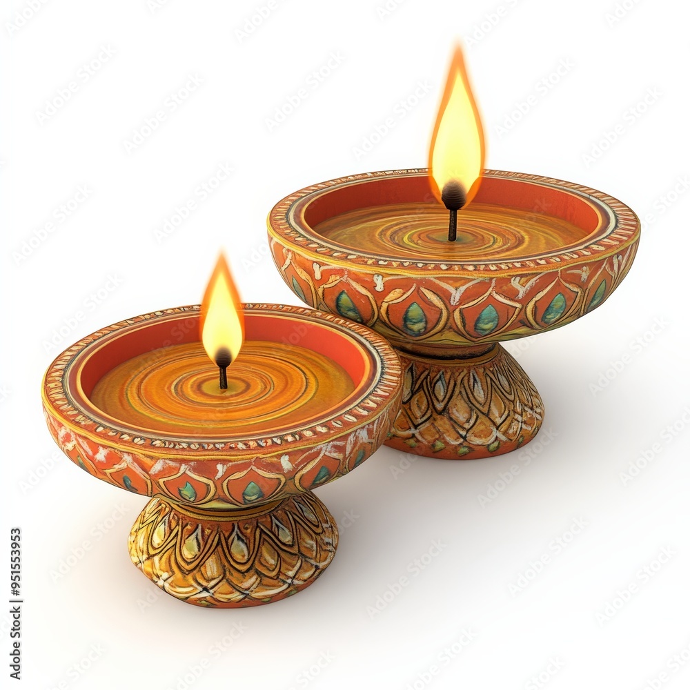 Two Ornate Burning Oil Lamps. Two Ornate Burning Oil Lamps.