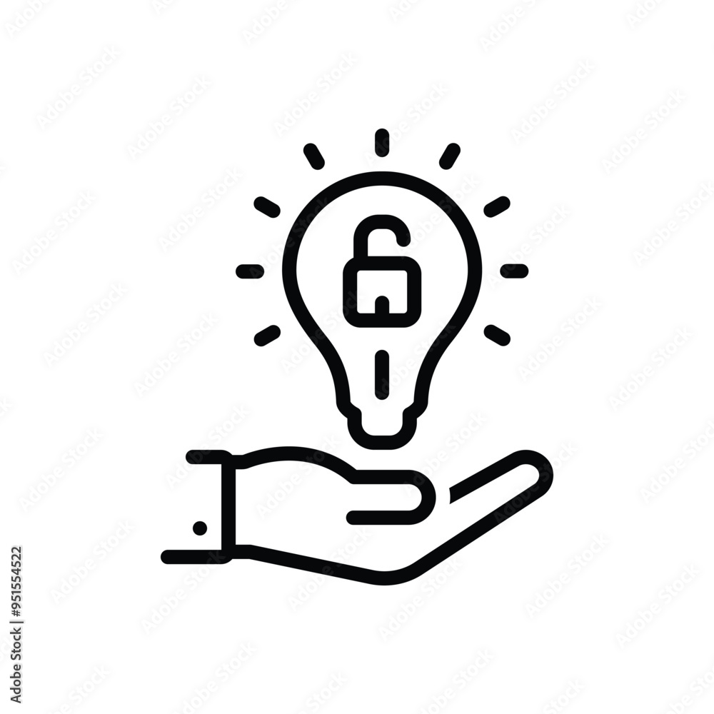 Black line icon for problem solving Black line icon for problem solving