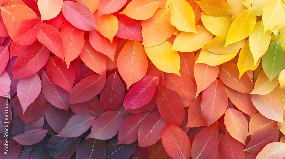 Autumn Leaves Gradient Red Yellow Background Autumn Leaves Gradient Red Yellow Background