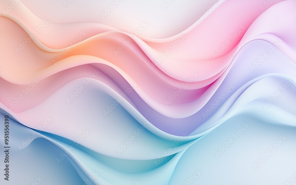 Abstract pastel colors 3d background. Dreamy three-dimensional background in soft abstract flow colors gradient surface, creating lines, waves and swirls. Wrinkle silicone sheet background Abstract pastel colors 3d background. Dreamy three-dimensional background in soft abstract flow colors gradient surface, creating lines, waves and swirls. Wrinkle silicone sheet background