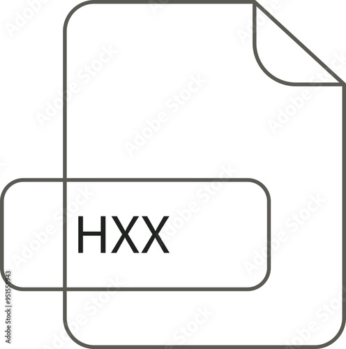 HXX File extension icon RAW thicker outline photo