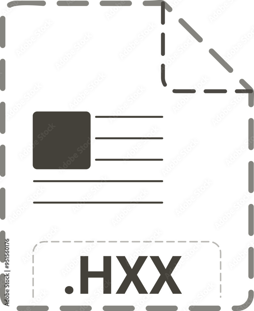 HXX File icon minsk dashed rounded outline HXX File icon minsk dashed rounded outline