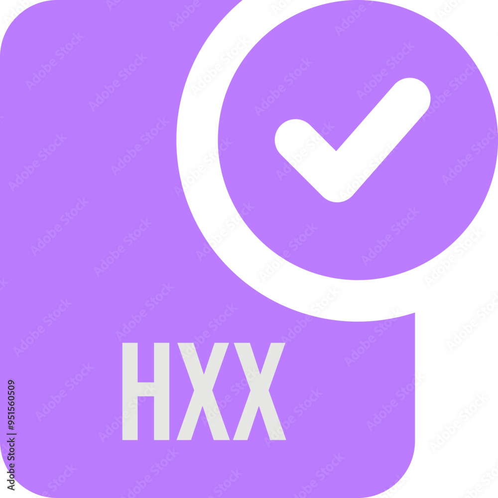 HXX ip file icon with black checked mark HXX ip file icon with black checked mark
