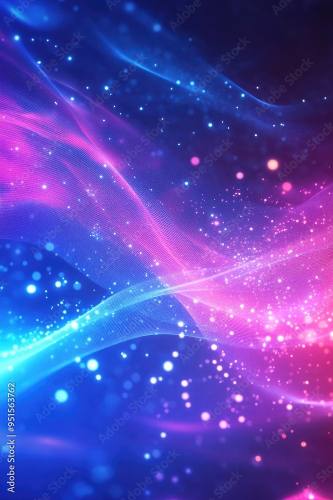 Obraz premium Abstract Blue Pink Stars