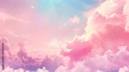 Stunning Pink Minimal Cloud Background: A Dreamy and Delicate Visual Spectacle. Showcasing the Softness and Charm of Heavenly Tones.