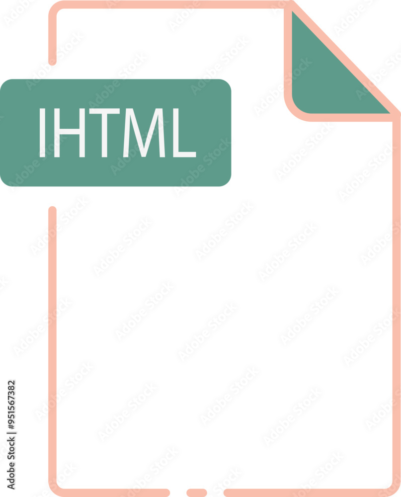IHTML File format minimal icon outline IHTML File format minimal icon outline