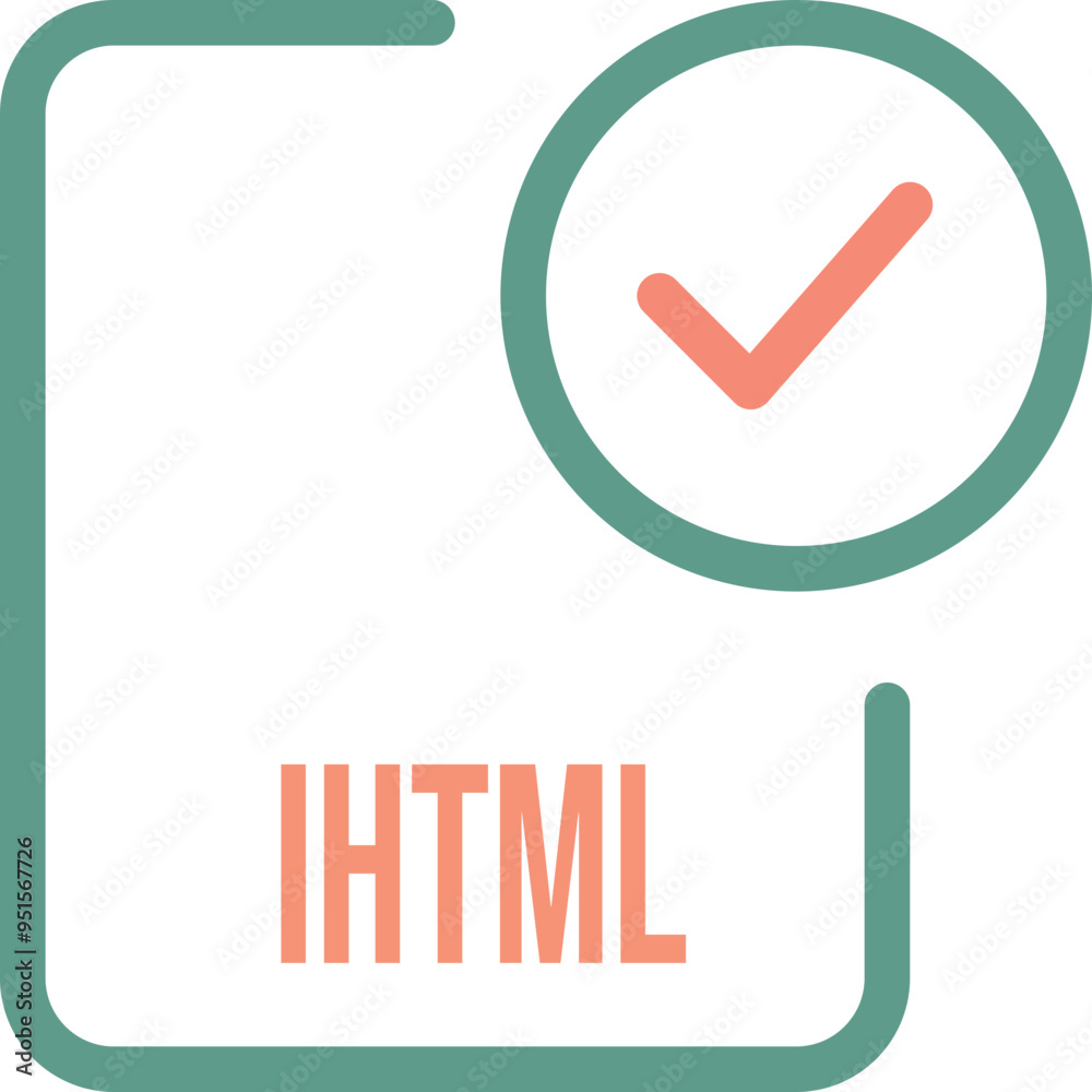 IHTML File icon with checked mark IHTML File icon with checked mark