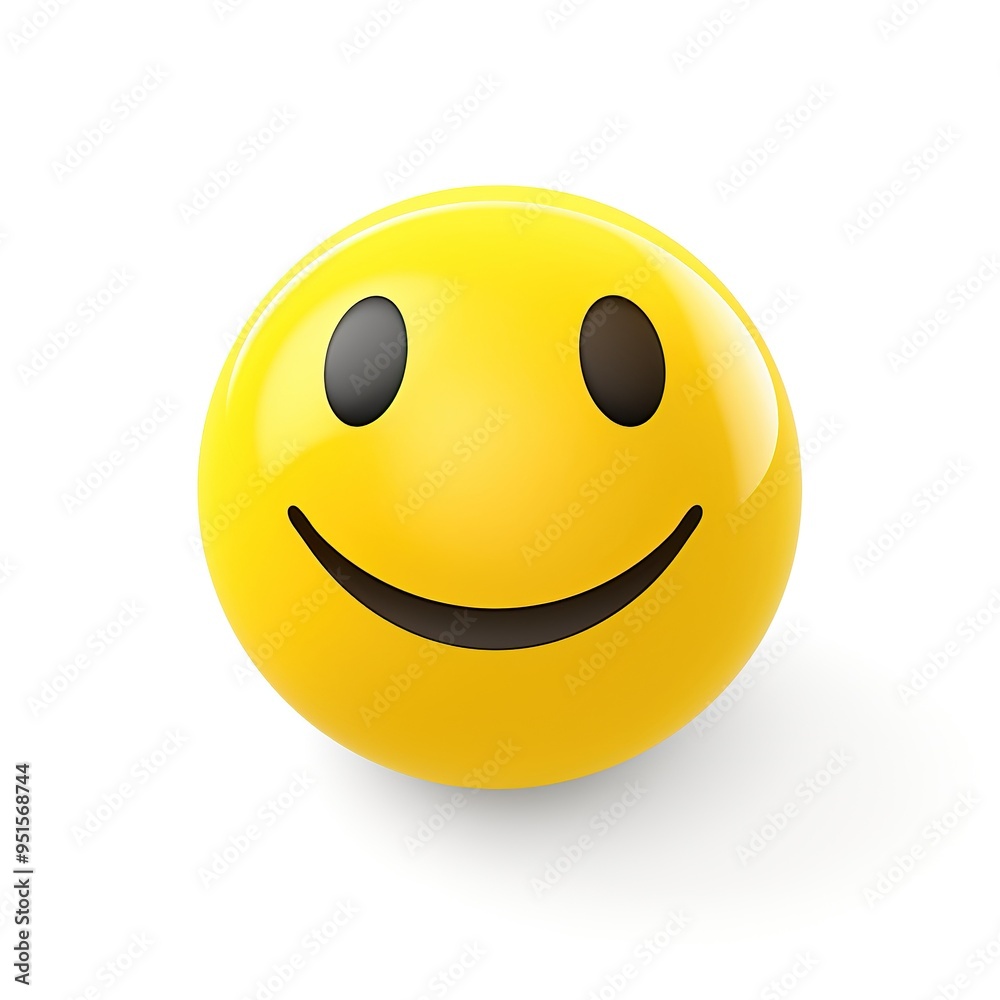 Emoji 3d icon yellow color isolated on white background Emoji 3d icon yellow color isolated on white background