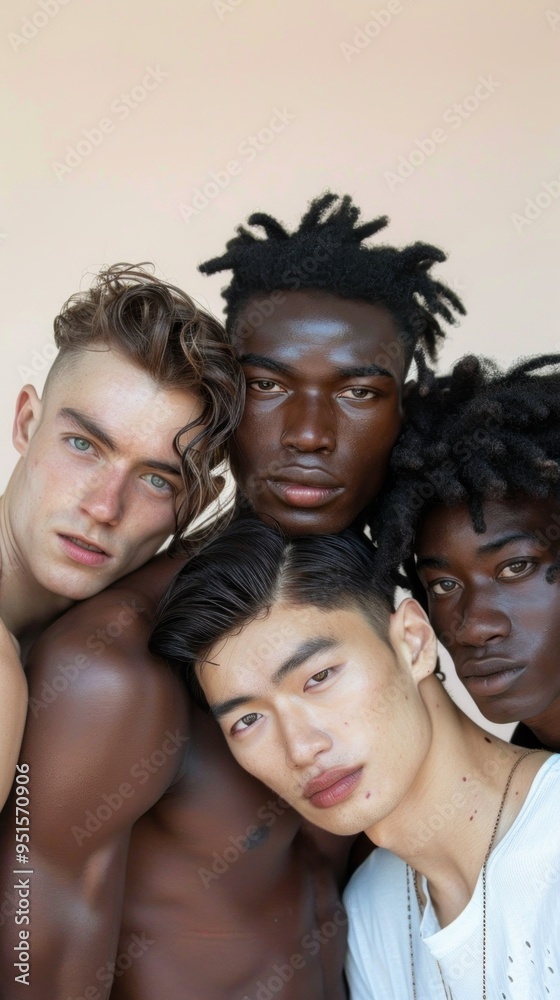 Four men with dreadlocks are posing for a photo Four men with dreadlocks are posing for a photo