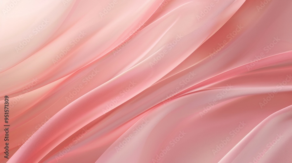 Abstract Pink Fabric Waves