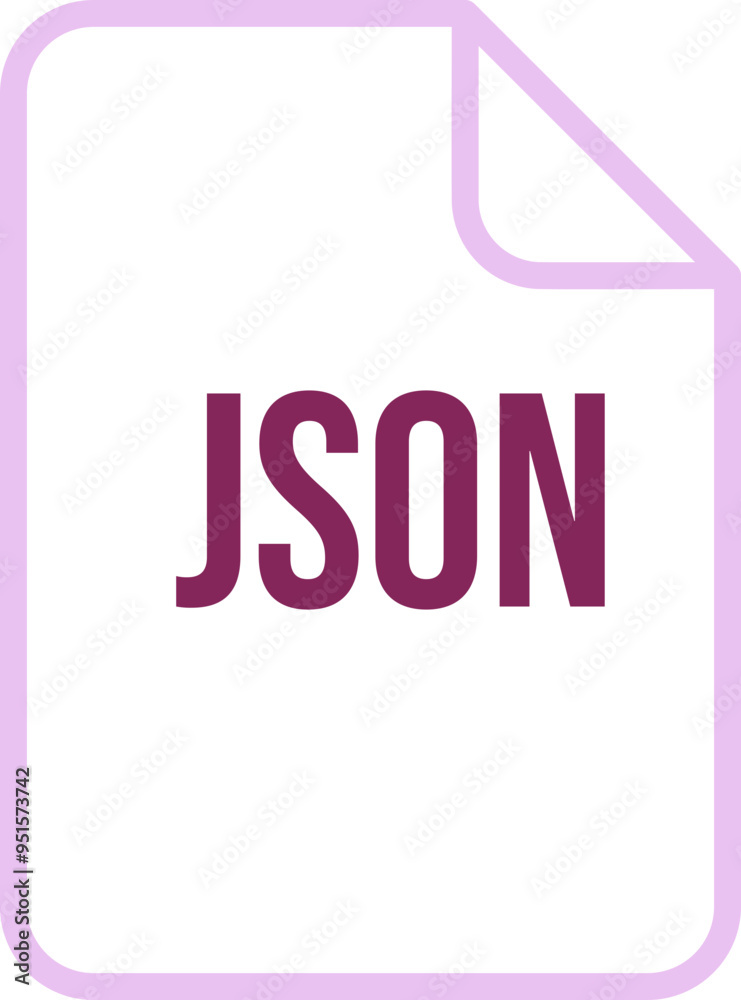 JSON File icon fill rounded corners bold outline JSON File icon fill rounded corners bold outline