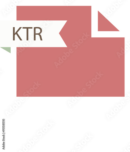 KTR File format icon roe color fill