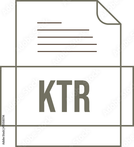 KTR File icon crisp thick outline sharp corners