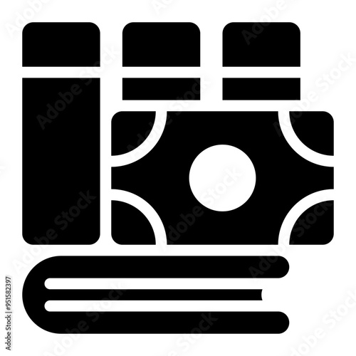 book value, value, depreciated, accounting solid or glyph icon