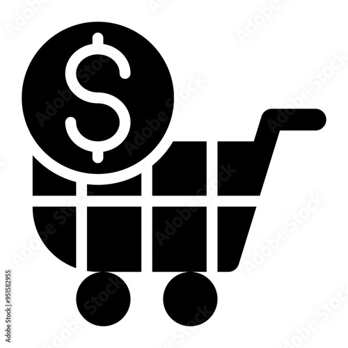 variable cost, cost, purchasing, shopping, accounting solid or glyph icon